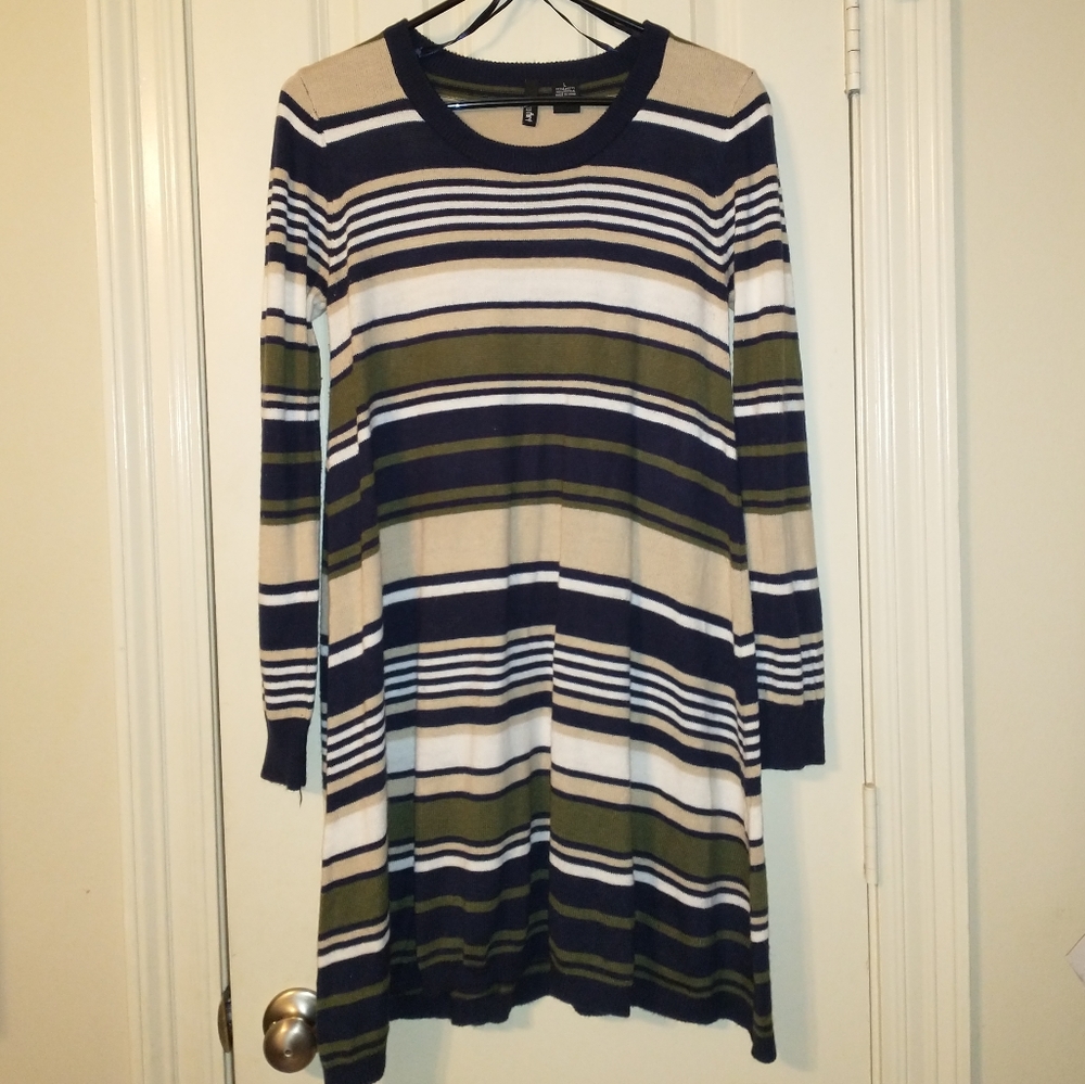 Striped Ultraflirt sweater dress Sz L
